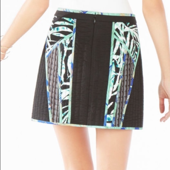 {NWOT} BCBGMAXAZRIA | Andrick Palms Quilted Skirt - Picture 2 of 8